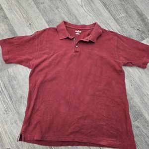 Carhartt Polo Shirt Adult Large Red Cotton Short Sleeve Logo K311 DKR Mens